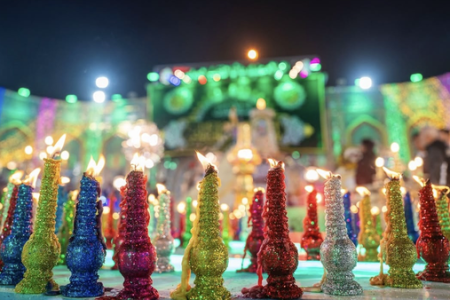 ۱۱۹۲ شمع در آستانه میلاد امام زمان(عج) در کربلا روشن شد