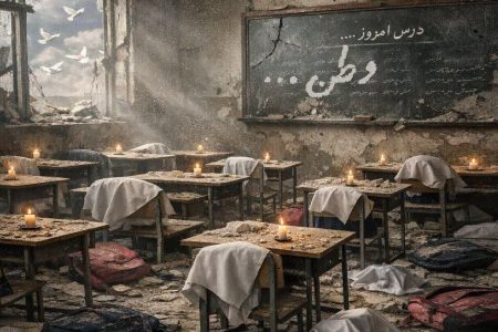 شعری که از مدرسه میناب و شهید ماکان نصیری می‌گوید