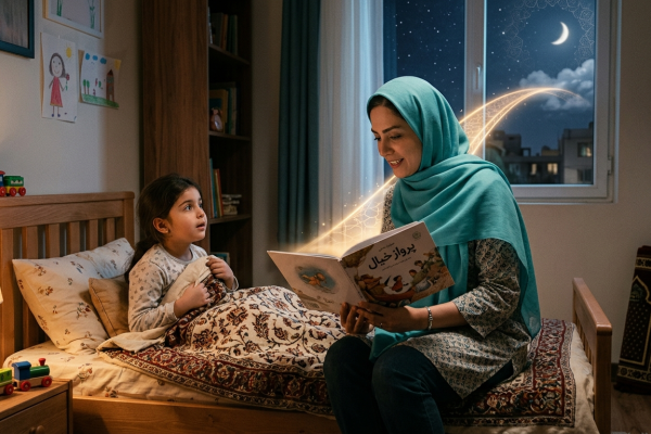 قصه به جای نصیحت؛ چگونه شبها هویت دینی کودک را بسازیم؟