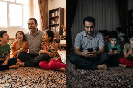 بچه‌ها را از «سیاه‌چاله موبایل» بیرون بکشید؛ راز ۱۵ دقیقه‌ای که دوباره خانه را زنده می‌کند